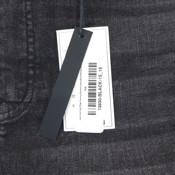 Judy Blue Jeans Womens 15/32 Black Denim High Rise Skinny JB88753 Dark Wash NWT - Picture 4 of 12
